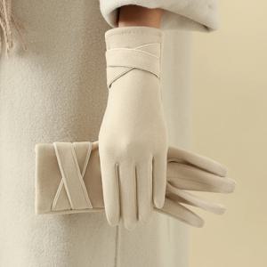 여아용 겨울 방풍 사이클링 및 운전에 적합한 벨벳 소재의 따뜻한 장갑 한 쌍