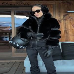 벨트가 달린 따뜻한 여성용 스키웨어 점프수트, 스탠드 칼라, 긴 소매, 지퍼, 일자형 두꺼운 점프수트, 2025년 겨울 여성 시크 의류