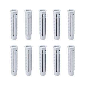 Uxcell 50pcs 8mmX40mm 플라스틱 확장 파이프 열 콘크리트 앵커 벽 플러그 회색 홈 가든 DIY 응용 프로그램