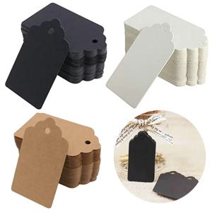 100개 크라프트 종이 태그 끈 없음 사랑으로 만든 수제 행태그 의류 태그 사탕/선물/쿠키 디스플레이 포장 라벨 카드