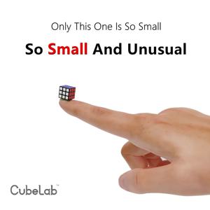 Cubelab 1cm 미니 매직 큐브 작은 3x3 전문 1 CM 스피드 큐브 매직 큐브 퍼즐 블루 핑크 블랙 어린이를위한 장난감 어린이 선물