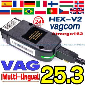 2025 VCDS HEX V2 인터페이스 VAG COM 업데이트 V25.3 폭스바겐 아우디 스코다 시트 다국어 지원 차량용 오토컴 VAG HEX 진단 도구