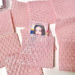 핑크 러브 버블 메일러 자체 도장 포장 가방, 소규모 비즈니스 용품, 패딩 봉투, 버블 봉투, 우편 가방, 10 개