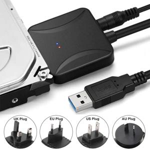 USB 3.0 to SATA 3 어댑터 컨버터 케이블 USB3.0 하드 드라이브 컨버터 케이블 (삼성 시게이트 WD 2.5 3.5 HDD SSD 어댑터용)