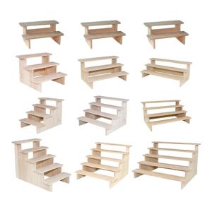 나무 다층 라이저 디스플레이 랙 다기능 보석 디저트 컵케익 수집품 스토리지 스탠드 주최자 창 쇼케이스