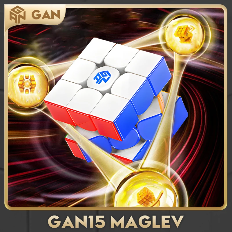GAN New Gan 15 Maglev UV 자기 매직 스피드 큐브 스티커가없는 전문 GAN 15M Cubo Magico 퍼즐 어린이를위한 어린이 Gif