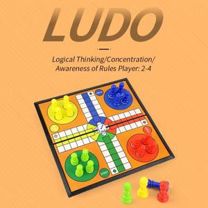 Ludo 게임 세트 전략 게임 접이식 보드와 부모 상호 작용 파티 장난감 대화형 보드 게임을 위한 여행 가족 게임