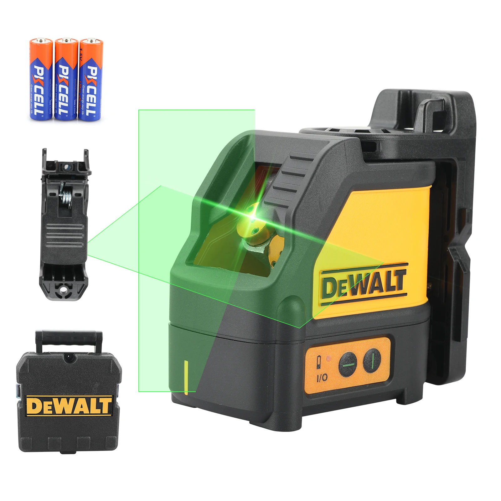 DEWALT DW088CG LaserLevel 케이스 포함30m 셀프 레벨링 크로스 라인 녹색 크로스 라인 레이저 수평 수직 레이저 레벨 2 라인