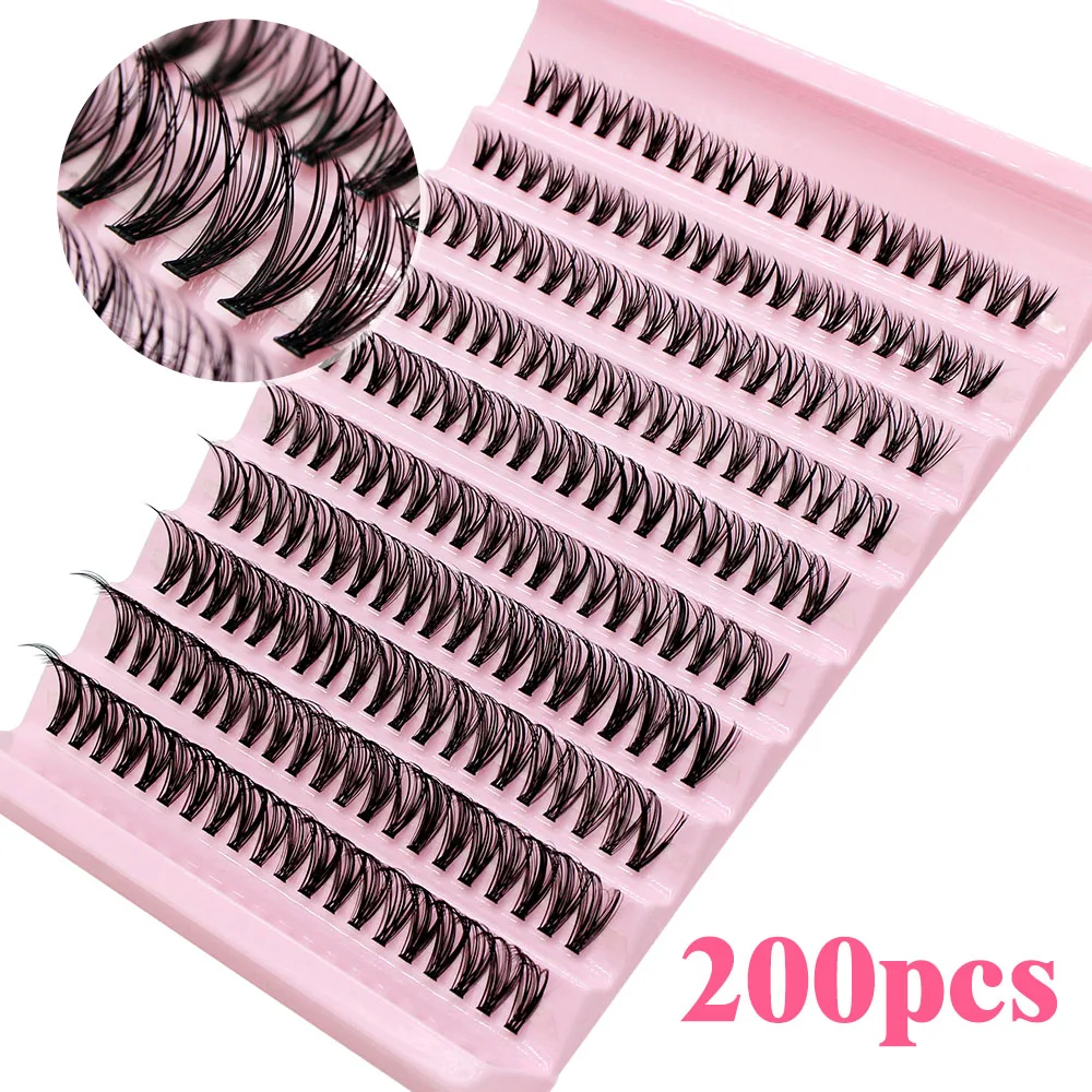 대용량 슈퍼 뭉치 DIY 클러스터 속눈썹 8-16mm 믹스 참 스타일 속눈썹 확장 가짜 속눈썹 메이크업 도구 러시아어 볼륨