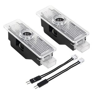 2X BMW E90 E92 E93 E91 F30 E60 E46 E61 F07 F10 F11 F18 E63 E65 LED 자동차 프로젝터 유령 그림자 환영 전구 액세서리