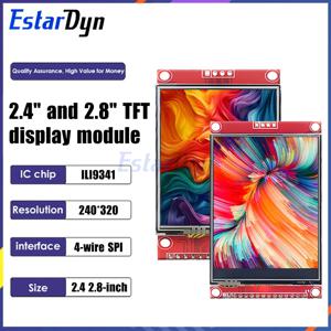 Arduino Raspberry Pi용 2.4/2.8 인치 SPI TFT LCD 터치 스크린 ILI9341 240x320 디스플레이 모듈(PCB 및 터치 펜 포함)