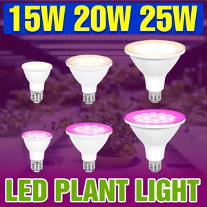 25W LED 220V 식물 성장 전구 E27/E26 풀 스펙트럼 재배 램프 110V 실내 식물 재배 박스 화분 꽃 재배 조명