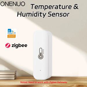 Ewelink ZigBee 스마트 온도 습도 센서 배터리 구동 APP 제어 온도계 Alexa Google 용 습도계 컨트롤러