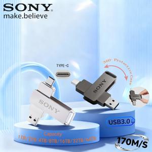 SONY USB 플래시 드라이브 TYPE-C USB 2 in 1 펜드라이브 1TB 2TB 4TB 8TB 16TB 32TB 고용량 OTG 펜 드라이브 고용량 메모리