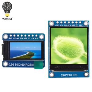 WAVGAT TFT 디스플레이 풀 컬러 LCD 모듈, 0.96 인치, 1.3 인치, IPS 7P SPI HD 65K, ST7735, ST7789 드라이브 IC 80x160, 240x240 (OLED 아님)
