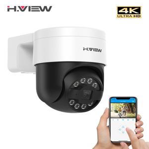 H.View-Cctv 보안 Poe Ip 카메라, Ptz 5Mp 8mp 4K 돔 야외 오디오 비디오 감시 Nvr 시스템 Xmeye