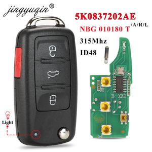315Mhz 5K 0837202 VW Jetta CADDY EOS GTI 골프 Passat Tiguan Touran Beetle Transporter Multivan Caravelle 용 AE /A/R 원격 키