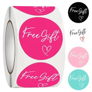 100-500pcs 무료 선물 편지 라벨 스티커 고정 용품 핑크 중소 기업 패키지 카드에 대한 스티커 감사합니다 1 인치