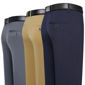 29-40 여름 얇은 캐주얼 바지 비즈니스 남성 바지 중년 아빠 캐주얼 바지 탄성 통기성 바지