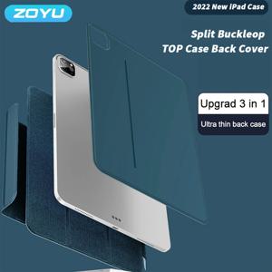 ZOYU 자기 스마트 커버 iPad 10 10.9 Pro 12.9 11 2022 Capa, iPad Air4/5 10.9 미니 6 풀 스플릿 버클 안티 벤딩 케이스