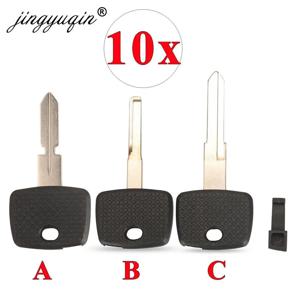 Jingyuqin 10pcs 메르세데스-벤츠 Vito Actros Sprinter 용 HU39 HU64 YM15 Uncut Blade가있는 Uncut 트랜스 폰더 점화 자동차 키 쉘