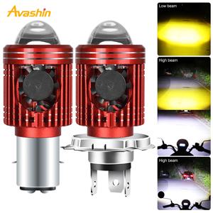 10000LM H4/H6 12V LED 오토바이 헤드 라이트 전구 모토 스포트 라이트 CSP 렌즈 흰색 노란색 Hi Lo 램프 스쿠터 액세서리 안개등