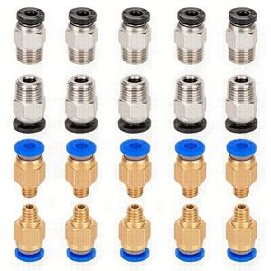 Creality Ender 3/Pro Ender 5 CR-10/10S 3D 프린터 용 새로운 PC4-M6 공압 피팅 및 5 Pcs PC4-M10 공압 피팅