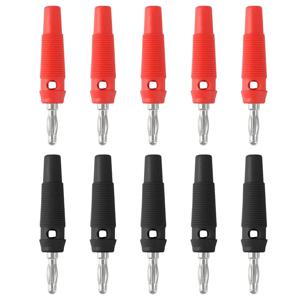 고전류 나사 유형 4mm 바나나 플러그, 수 스택형 커넥터, 스피커 케이블 어댑터, 4mm 고전류 바나나 플러그, 32A, 10 개