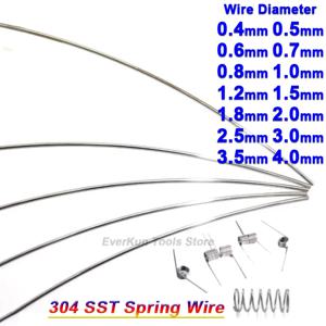 스프링 와이어 304 스테인레스 스틸 와이어 0.4/0.5/0.6/0.7/0.8/1/1.2/1.5/1.8/2/2.5/3/3.5/4mm 단일 가닥 래싱 탄성 강철 와이어