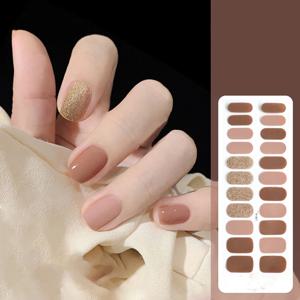 22핑거 플래시 스팽글 매니큐어 젤 필름 인 바람 방수 지속 네일 스티커