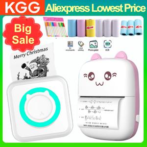 휴대용 열전사 프린터 미니 무선으로 BT 203dpi 사진 라벨 메모 USB 케이블로 잘못된 질문 인쇄 Imprimante Portable