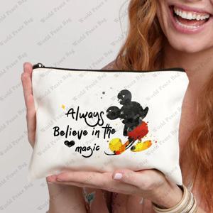 1Pc 만화 메이크업 가방 여성을위한 화장품 가방, 귀여운 여행 메이크업 주최자 상품 여성을위한 대용량 화장품 가방 G