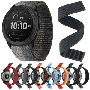 Garmin Tactix 7 용 22mm 26mm QuickFit 나일론 루프 스트랩 Garmin Fenix ​​7X 6 PRO 5 3 땋은 시계 밴드 용 AMOLED Delta Bravo 밴드