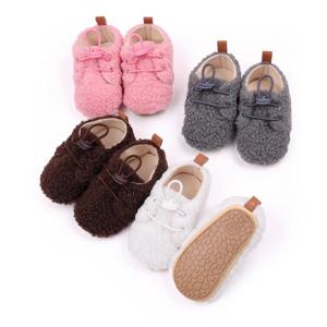 겨울 아기 신발, 남아 여아 양털 첫 워커, 부드러운 고무 밑창, 신생아 미끄럼 방지, 따뜻한 캐주얼 신발 스니커즈, 신제품