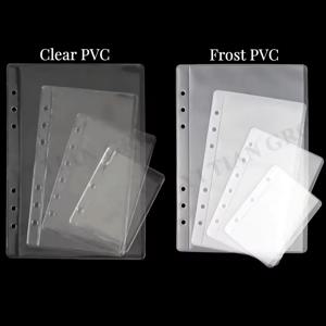 30pcs 미니 A7 A6 A5 바인더 포켓 측면 로딩 클리어 프로스트 파우치 Zipless 루스 리프 포켓 저널 바인더 리필 보관 가방