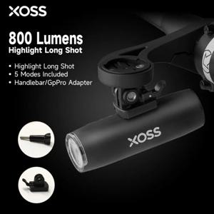 XOSS XL200/400/800/1200 알루미늄 전조등 충전식 자전거 라이트 자전거 MTB 전조등 헤드라이트 자전거 액세서리
