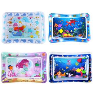 아기 물 놀이 매트 PVC 풍선 쿠션 유아 배 시간 여름 유아 물 패드 어린이 조기 교육 장난감 선물 개발