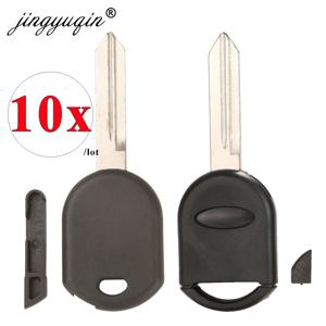 Jingyuqin 10pcs 트랜스 폰더 점화 자동차 키 쉘 케이스 포드 익스플로러 머스탱 레인저 포커스 링컨 MKT MKX 머큐리 밀란