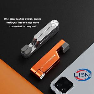 T1 유니버설 미니 크기 알루미늄 휴대용 접이식 책상 마운트 홀더 브래킷 휴대 전화 크래들 접이식 스탠드 핸드폰