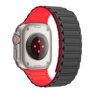 Apple Watch Ultra 2 용 마그네틱 스포츠 밴드 49mm 45mm 44 42mm 38 40 41mm iWatch 시리즈 용 실리콘 스트랩 9 8 7 6 5 4 se 3 루프