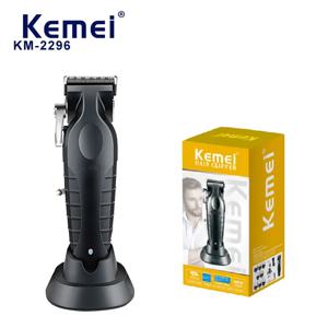 KM-2296 케메이 정품 전문가용 충전식 헤어 클리퍼, 조절 가능한 헤어 클리퍼, 빠른 충전 USB 조각 이발기, 바버샵용