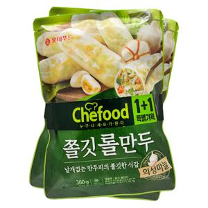 롯데푸드 의성마늘 쫄깃 롤만두 360g+360g