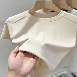 AOSSVIAO 2025 여름 흰색 티셔츠 코튼 여성 반팔 학생 다목적 루즈 반소매 티셔츠 하라주쿠 탑 트렌드