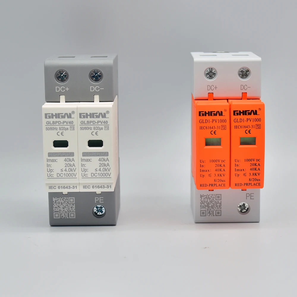 SPD DC 1000V 20KA~40KA 주택 서지 보호기 보호 저전압 피뢰기 장치
