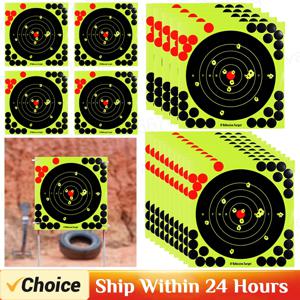 원형 타겟 목사 촬영 스티커, 8 인치 자체 접착 스티커, 사격 및 사냥 타겟 도트 스티커, 총 소총, 5-50 개