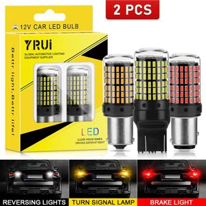 YiRui 2pcs 12-48V 새로운 LED 전구 144smd 램프 역방향 회전 신호등 BA15S P21W BAU15S PY21W 7440 W21W P21/5W 1157 BAY15D
