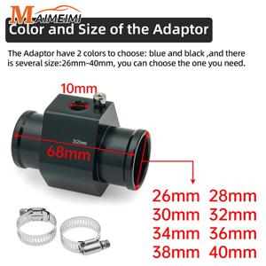 1Pc 자동차 수온 게이지 라디에이터 온도 수온 조인트 파이프 센서 40mm 38mm 36mm 34mm 32mm 30mm 28mm 호스 어댑터