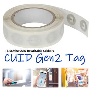 13.56mhz CUID 변경 가능 S50 1K RFID 스티커 습식 인레이 NFC 태그 섹터 0 블록 0 UID 재기록 가능 근접 카드 복사 배지 복제