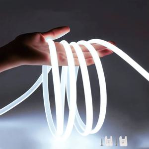 35M 30M 10M 5M 3M 110V 220V 슈퍼 밝은 COB LED 스트립 스위치 FOB LED 테이프 리본 EU 미국 플러그 네온 불빛 야외 정원