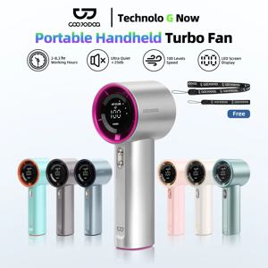 미니 선풍기 충전식 강풍 100 기어 풍속, 전기 선풍기 디지털 디스플레이, 조정 가능한 터보 휴대용 야외 핸드헬드